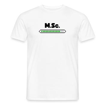 M.Sc is loaded Pixel style - Männer T-Shirt - Weiß - Vorne - AI Model Male 178 dark (178cm)