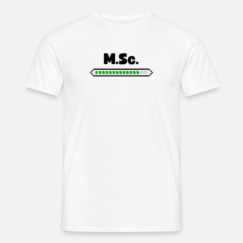 M.Sc is loaded Pixel style - Männer T-Shirt - Weiß