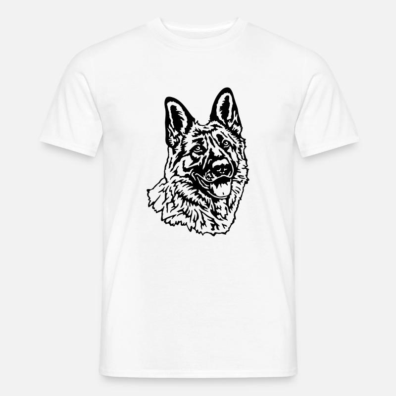 572 Deutscher Schäferhund - Männer T-Shirt - Weiß