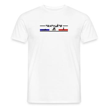 triathlète - T-shirt homme - blanc - Devant - AI Model Male 178 dark (178cm)