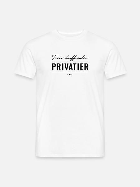 Freischaffender Privatier - Männer T-Shirt - Weiß