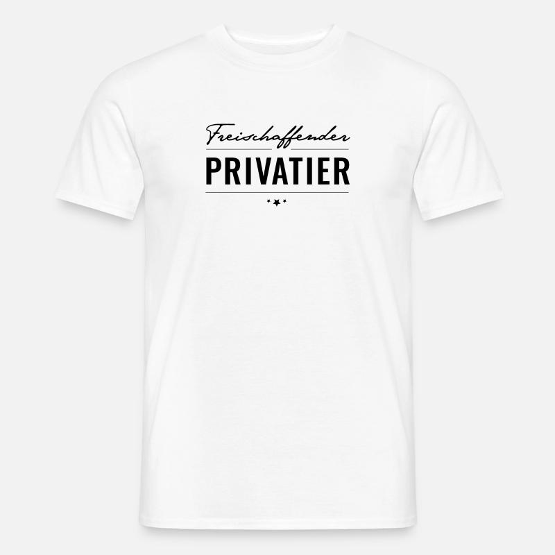 Freischaffender Privatier - Männer T-Shirt - Weiß