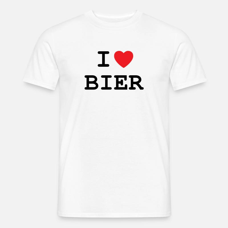 Ich liebe Bier - Männer T-Shirt - Weiß