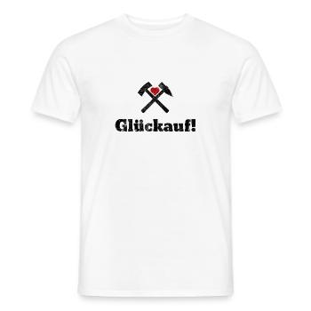 Glückauf - Männer T-Shirt - Weiß - Vorne - AI Model Male 178 dark (178cm)