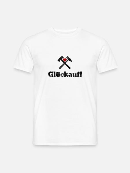 Glückauf - Männer T-Shirt - Weiß