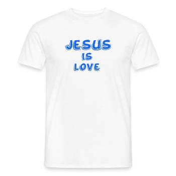 Jesus is love - Männer T-Shirt - Weiß - Vorne - AI Model Male 178 dark (178cm)