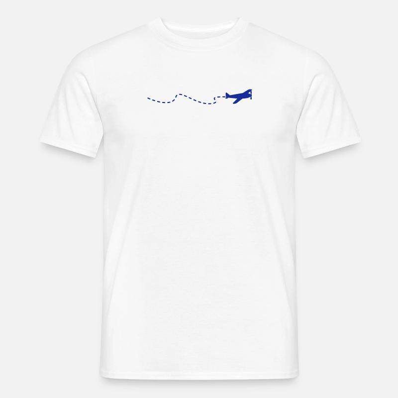 Flugzeug / flying plain (1c) - Männer T-Shirt - Weiß