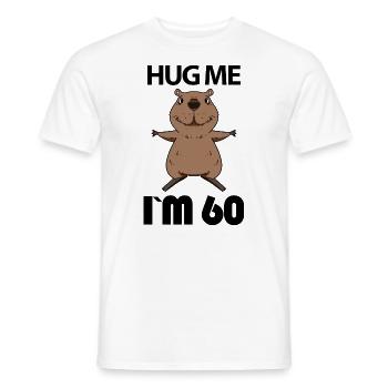 60 Birthday - 60 Years - Hug - Men's T-Shirt - white - Front - AI Model Male 178 dark (178cm)