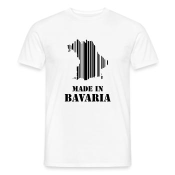 Made in Bavaria Barcode Karte Geschenkidee - Männer T-Shirt - Weiß - Vorne - AI Model Male 178 dark (178cm)