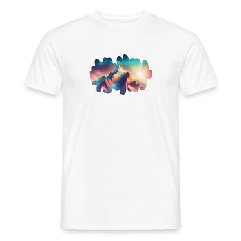 Crépuscule de montagne - T-shirt homme - blanc - Devant - AI Model Male 178 dark (178cm)