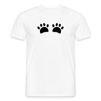 Cat paws - Men's T-Shirt - white - Front - AI Model Male 178 dark (178cm)