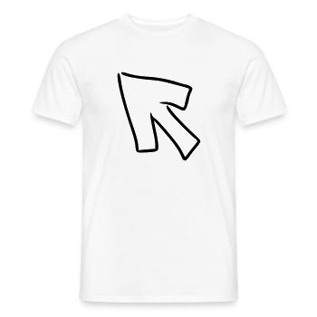 Pfeil Zeichnung Skizze schwarz - Männer T-Shirt - Weiß - Vorne - AI Model Male 178 dark (178cm)