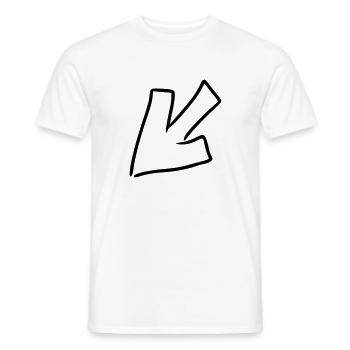 Arrow drawing sketch black - Men's T-Shirt - white - Front - AI Model Male 178 dark (178cm)