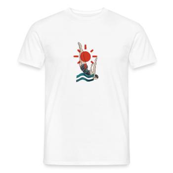 Sprung - Männer T-Shirt - Weiß - Vorne - AI Model Male 178 dark (178cm)