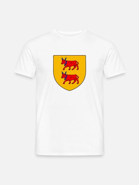 pays de Béarn vaches rouges - T-shirt homme - blanc