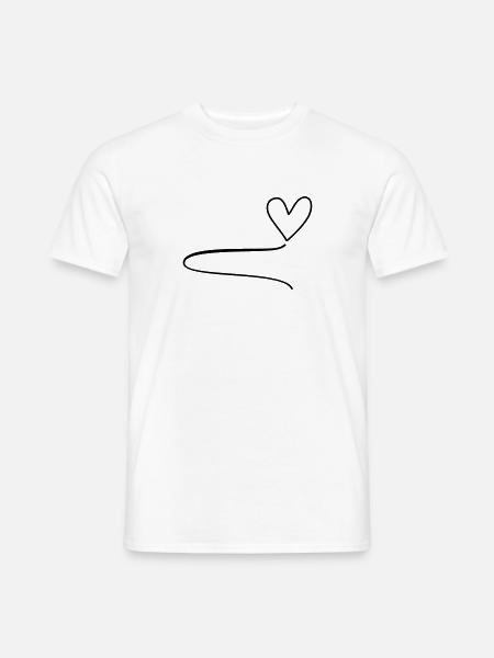 Heart Swing Line - Men's T-Shirt - white
