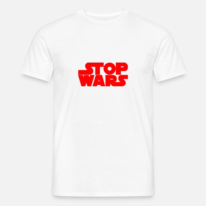 STOP WARS - Männer T-Shirt - Weiß