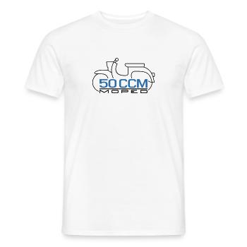 Cyclone Schwalbe Emblème 50 ccm - T-shirt homme - blanc - Devant - AI Model Male 178 dark (178cm)