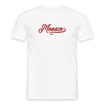 Monaco vintage - T-shirt homme - blanc - Devant - AI Model Male 178 dark (178cm)