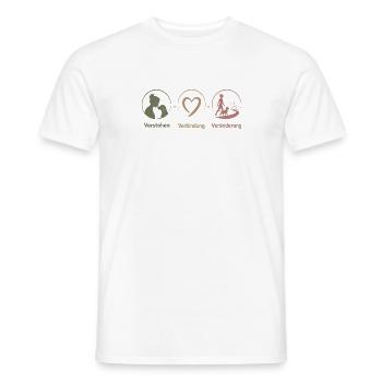 Verstehen Verbindung Veränderung Trio - Männer T-Shirt - Weiß - Vorne - AI Model Male 178 dark (178cm)