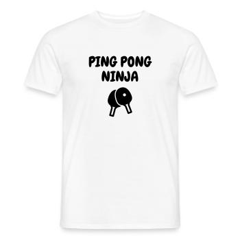Table Tennis - Ping Pong - Sport - Racket - Ball - Männer T-Shirt - Weiß - Vorne - AI Model Male 178 dark (178cm)