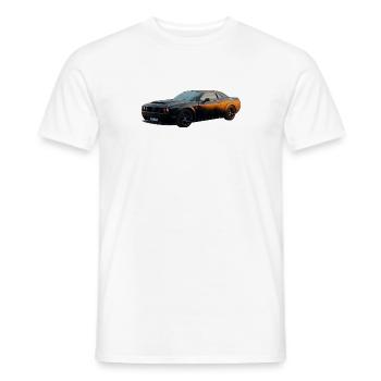 US Car - Men's T-Shirt - white - Front - AI Model Male 178 dark (178cm)