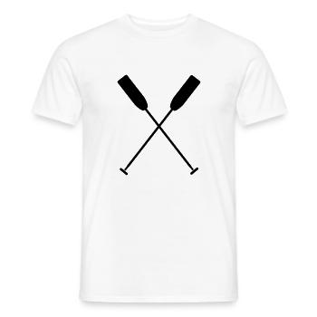 Gekreuzt Paddel Ruder Wassersport Kanu/Drachenboot - Männer T-Shirt - Weiß - Vorne - AI Model Male 178 dark (178cm)