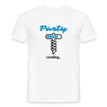 Party Loading... - Männer T-Shirt - Weiß - Vorne - AI Model Male 178 dark (178cm)