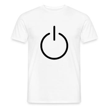 power button - Männer T-Shirt - Weiß - Vorne - AI Model Male 178 dark (178cm)