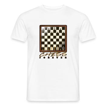 CHESS Forever - Men's T-Shirt - white - Front - AI Model Male 178 dark (178cm)