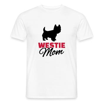 Westie Mom - Men's T-Shirt - white - Front - AI Model Male 178 dark (178cm)