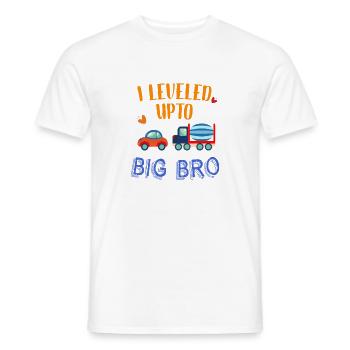 J'ai nivelé jusqu'à Big Bro - T-shirt homme - blanc - Devant - AI Model Male 178 dark (178cm)