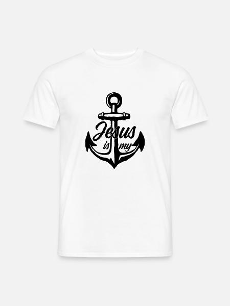 JESUS MY ANCHOR SOUL - Men's T-Shirt - white