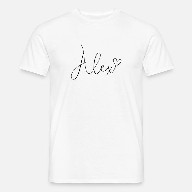 Alex Cognome Nome Ragazza Ragazzi - T-shirt uomo - bianco