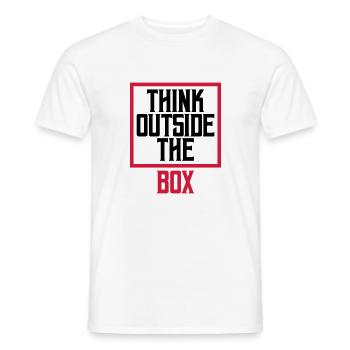 Logo Pensez à l’extérieur - T-shirt homme - blanc - Devant - AI Model Male 178 dark (178cm)