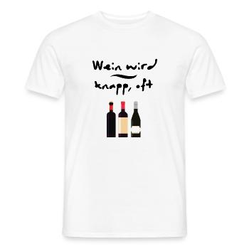 witziges Wein wird knapp trinken Design - Männer T-Shirt - Weiß - Vorne - AI Model Male 178 dark (178cm)