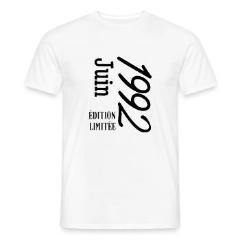 limitierte Auflage Juni 1992 - Männer T-Shirt - Weiß - Vorne - AI Model Male 178 dark (178cm)