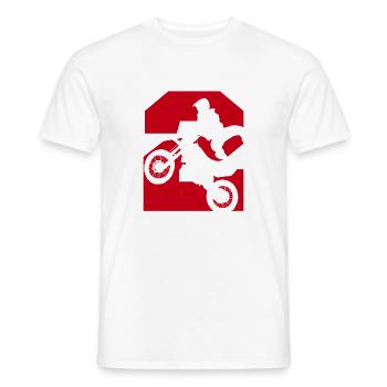 Moto 2 biker - Men's T-Shirt - white - Front - AI Model Male 178 dark (178cm)