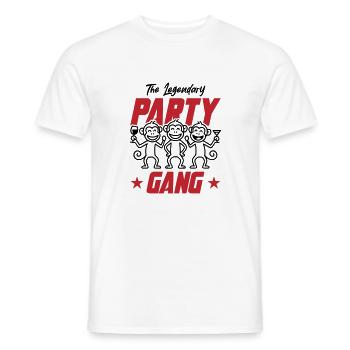 Party Gang Affen Lustig - Männer T-Shirt - Weiß - Vorne - AI Model Male 178 dark (178cm)