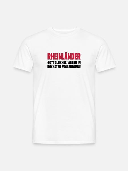 Rheinland Rheinländer NRW Köln Rhein - Männer T-Shirt - Weiß