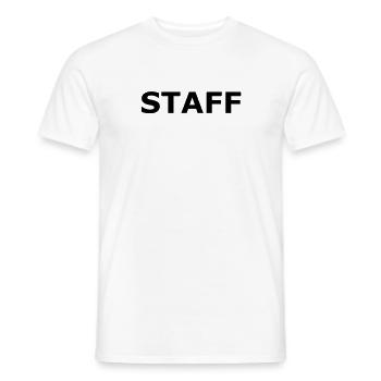 Staff - Men's T-Shirt - white - Front - AI Model Male 178 dark (178cm)