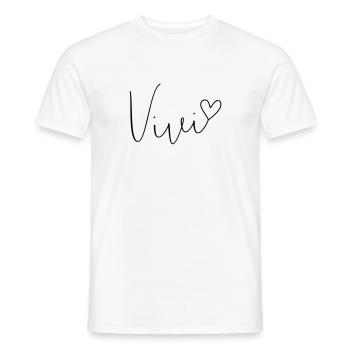 Vivi Name Vorname Vivien Vivian - Männer T-Shirt - Weiß - Vorne - AI Model Male 178 dark (178cm)