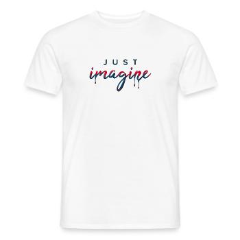 Just Imagine LiquidLettering - Men's T-Shirt - white - Front - AI Model Male 178 dark (178cm)