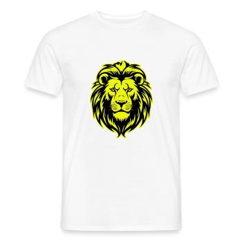 Löwe Kopf Porträt Symbol - Männer T-Shirt - Weiß - Vorne - AI Model Male 178 dark (178cm)