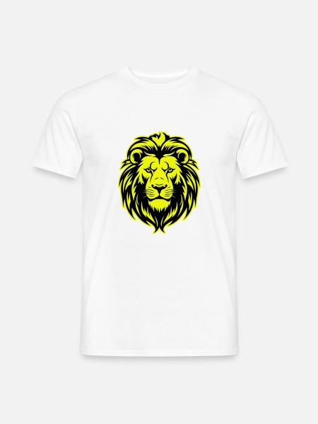 Lion Head Portrait Icon - Men's T-Shirt - white