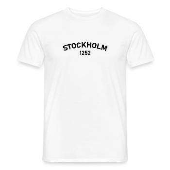 Stockholm 1252 Sweden - Men's T-Shirt - white - Front - AI Model Male 178 dark (178cm)