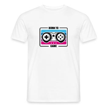 Né pour jouer en noir - T-shirt homme - blanc - Devant - AI Model Male 178 dark (178cm)