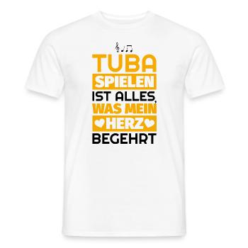 Tuba Geschenke - Männer T-Shirt - Weiß - Vorne - AI Model Male 178 dark (178cm)