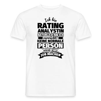 Rating Analystin Geschenke - Männer T-Shirt - Weiß - Vorne - AI Model Male 178 dark (178cm)