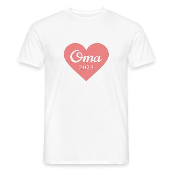 Oma 2023, Großmutter 2023, Enkelkind 2023 - Männer T-Shirt - Weiß - Vorne - AI Model Male 178 dark (178cm)